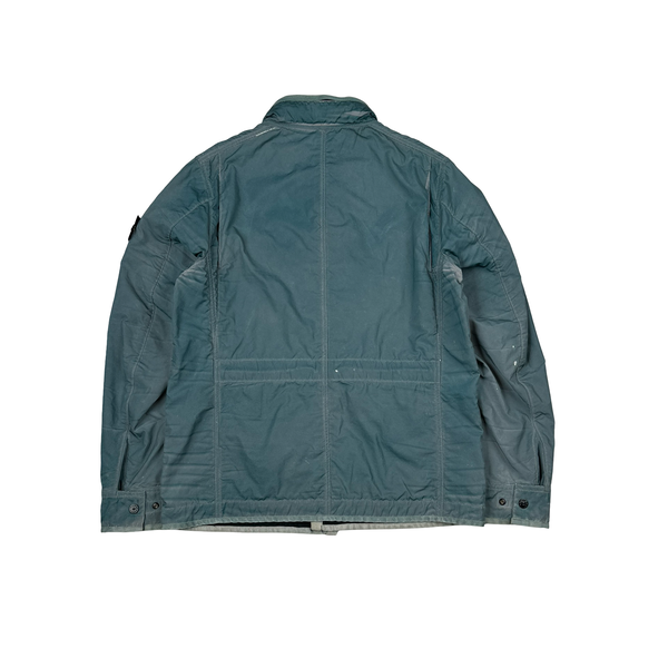 Stone Island 2012 Blue Liquid Reflective Field Jacket - Large