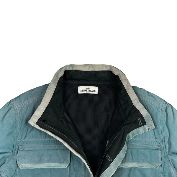 Stone Island 2012 Blue Liquid Reflective Field Jacket - Large