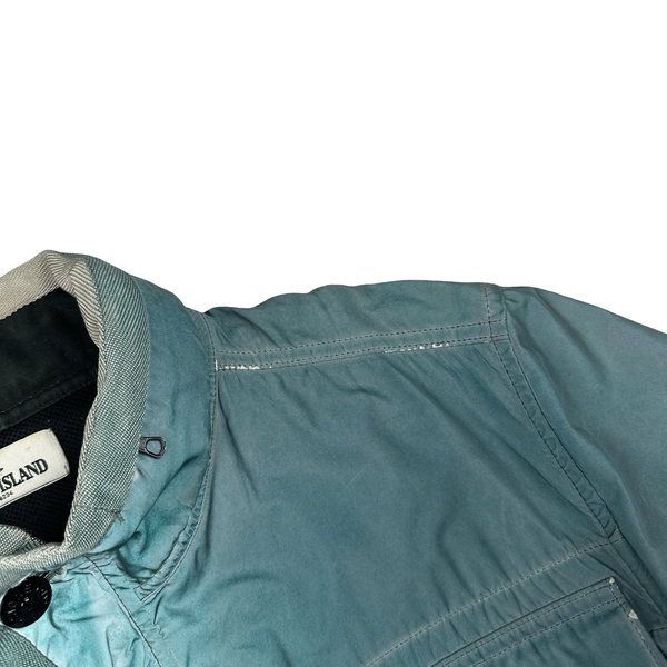 Stone Island 2012 Blue Liquid Reflective Field Jacket - Large