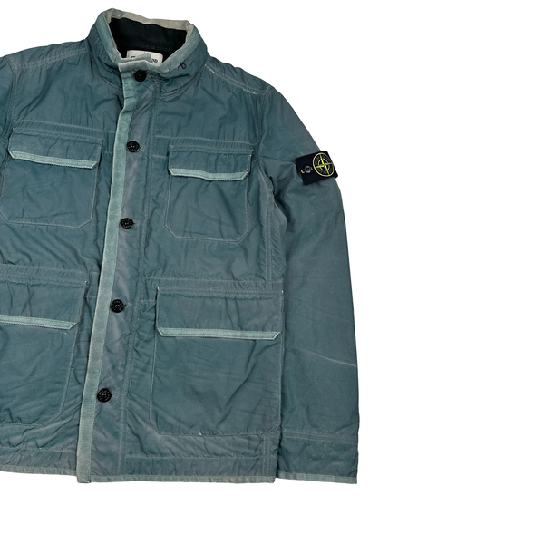 Stone Island 2012 Blue Liquid Reflective Field Jacket - Large