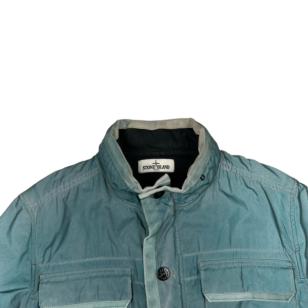 Stone Island 2012 Blue Liquid Reflective Field Jacket - Large