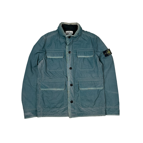 Stone Island 2012 Blue Liquid Reflective Field Jacket - Large