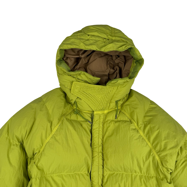 Ten C Yellow-green Nylon Tactel Hooded Artic Down Parka Jacket - Small (46)