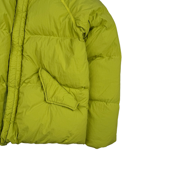 Ten C Yellow-green Nylon Tactel Hooded Artic Down Parka Jacket - Small (46)