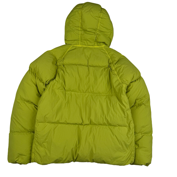 Ten C Yellow-green Nylon Tactel Hooded Artic Down Parka Jacket - Small (46)