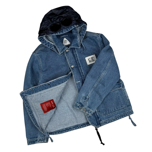 Palace X CP Company Denim 14 3/4Oz 3 In 1 Goggle Jacket - Medium