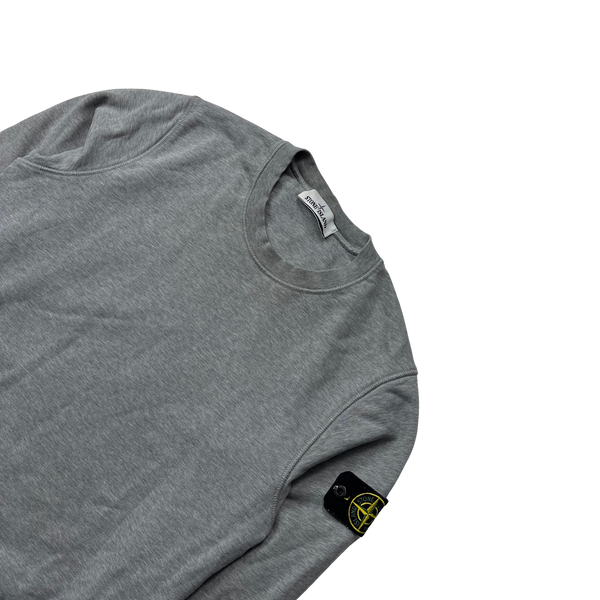 Stone Island 2021 Light Grey Cotton Sweatshirt - Large