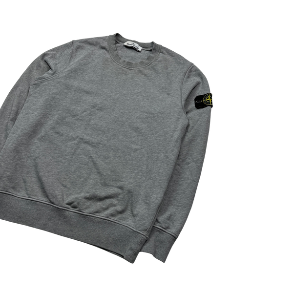Stone Island 2021 Light Grey Cotton Sweatshirt - Large