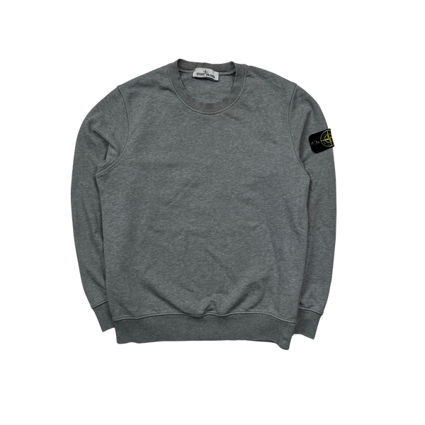 Stone Island 2021 Light Grey Cotton Sweatshirt - Large
