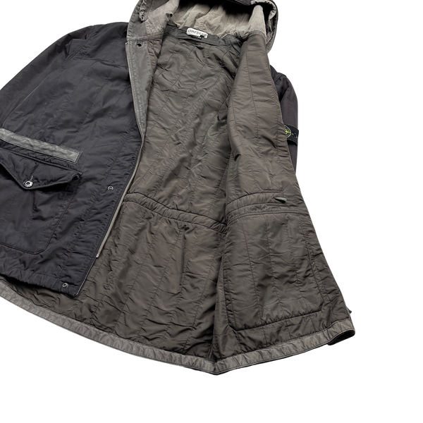 Stone Island 2001 Vintage Quilted Hooded Parka Jacket - XXL