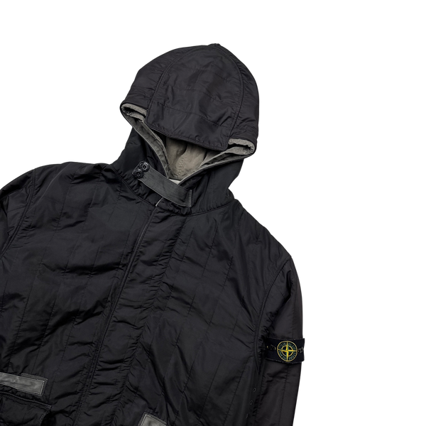 Stone Island 2001 Vintage Quilted Hooded Parka Jacket - XXL