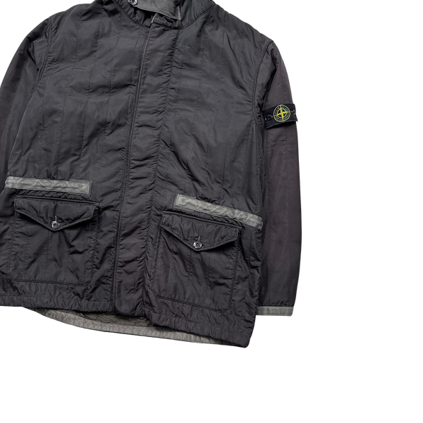 Stone Island 2001 Vintage Quilted Hooded Parka Jacket - XXL