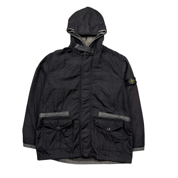 Stone Island 2001 Vintage Quilted Hooded Parka Jacket - XXL