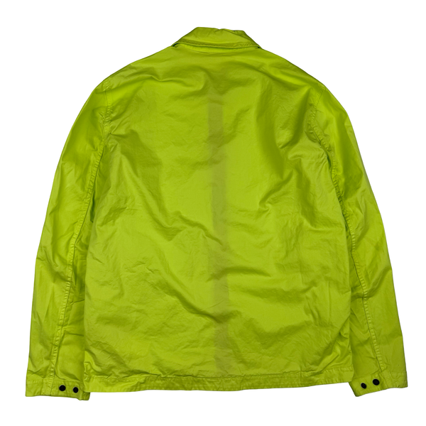 Stone Island 2022 Yellow Cotton Full Zipped Overshirt - Large