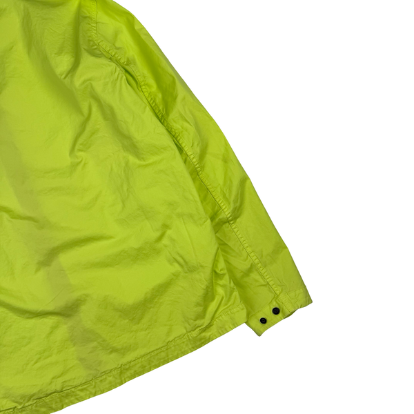 Stone Island 2022 Yellow Cotton Full Zipped Overshirt - Large