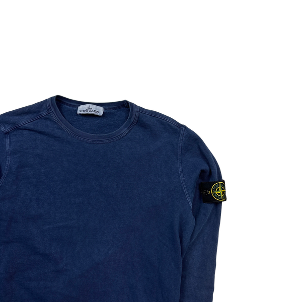 Stone Island 2018 Blue Cotton Crewneck Sweatshirt - Large