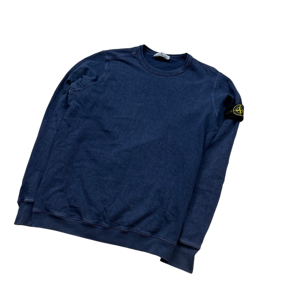 Stone Island 2018 Blue Cotton Crewneck Sweatshirt - Large