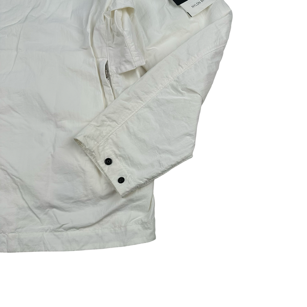 Stone Island 2021 White Nylon Batavia TC Lightweight Zipped Jacket - Large