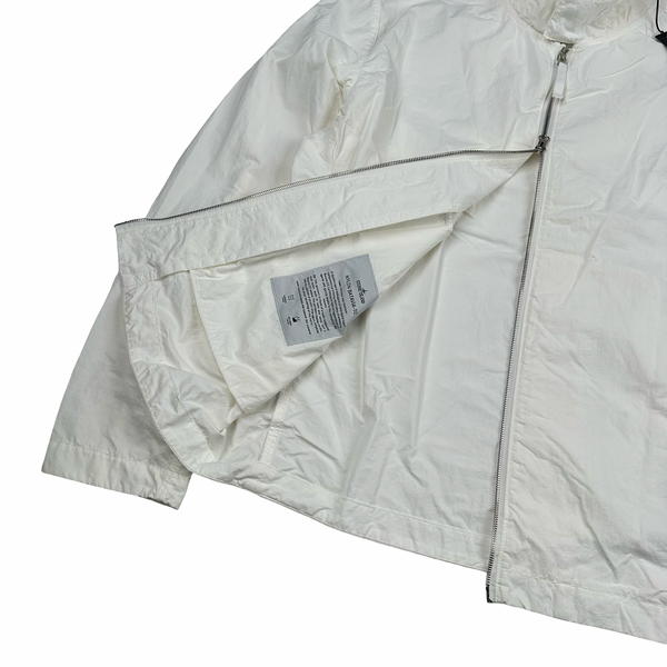 Stone Island 2021 White Nylon Batavia TC Lightweight Zipped Jacket - Large