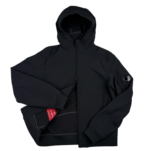 CP Company Black Soft Shell Lens View Jacket - XL