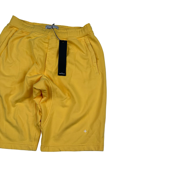 Stone Island 2021 Yellow Stellina Cotton Shorts - Small