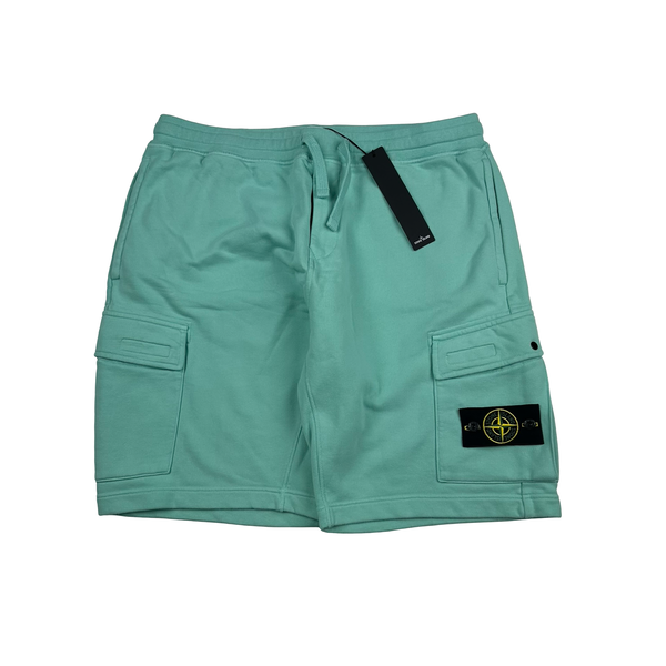 Stone Island 2022 Turquoise Cotton Cargo Shorts - XL