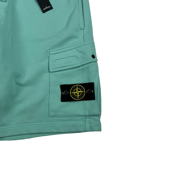 Stone Island 2022 Turquoise Cotton Cargo Shorts - XL