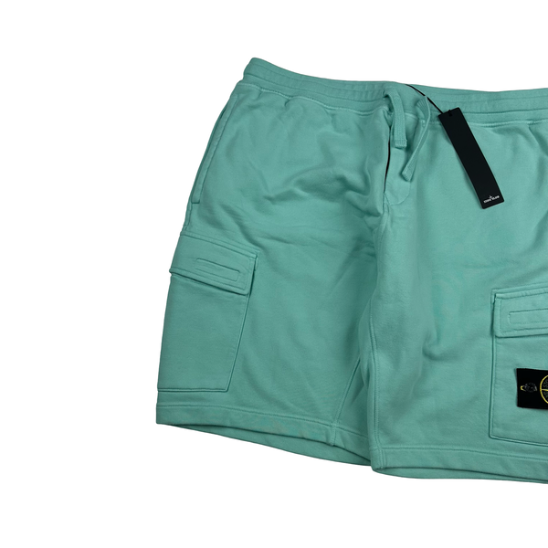 Stone Island 2022 Turquoise Cotton Cargo Shorts - XL