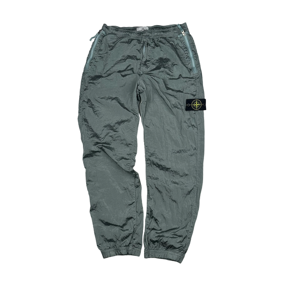 Stone Island 2023 Light Navy Blue Nylon Metal Econyl Trousers - 31"
