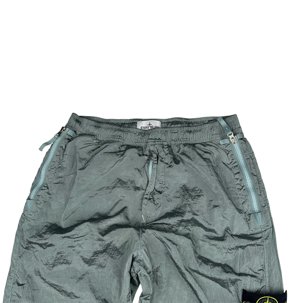 Stone Island 2023 Light Navy Blue Nylon Metal Econyl Trousers - 31"