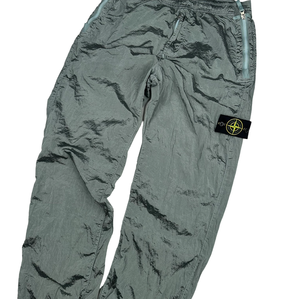 Stone Island 2023 Light Navy Blue Nylon Metal Econyl Trousers - 31"