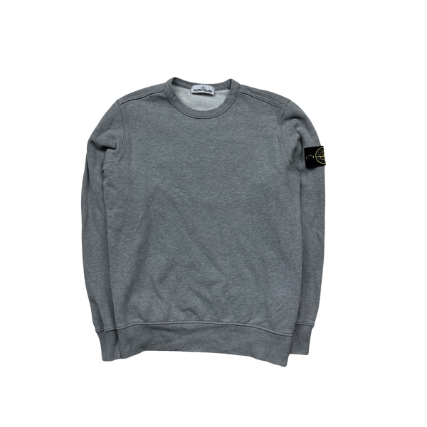 Stone Island 2019 Light Grey Cotton Crewneck - Small