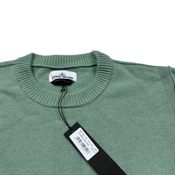 Mint green stone island jumper sale
