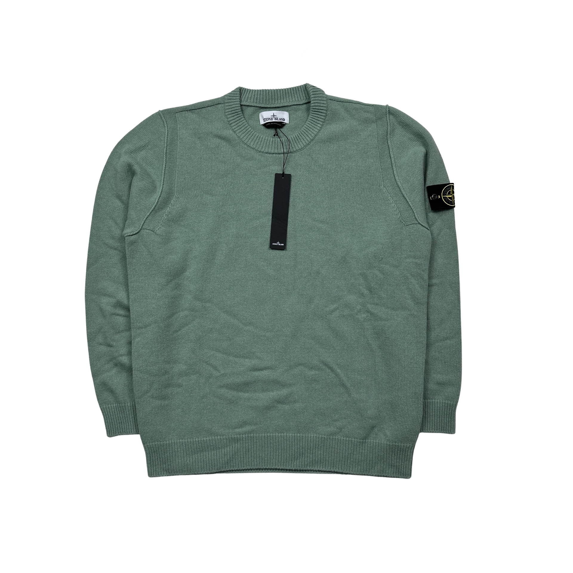 Stone Island 2022 Mint Green Wool Crewneck Jumper XXL