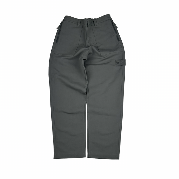 Stone Island 2023 Grey Ghost Piece Cotton Trousers - 30"