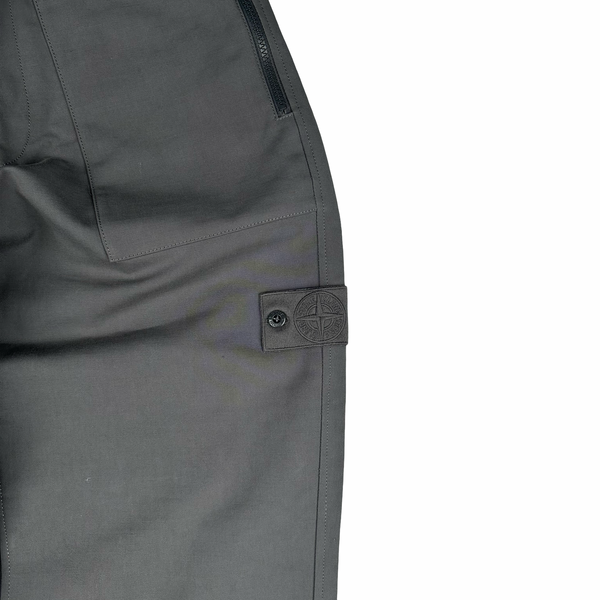 Stone Island 2023 Grey Ghost Piece Cotton Trousers - 30"