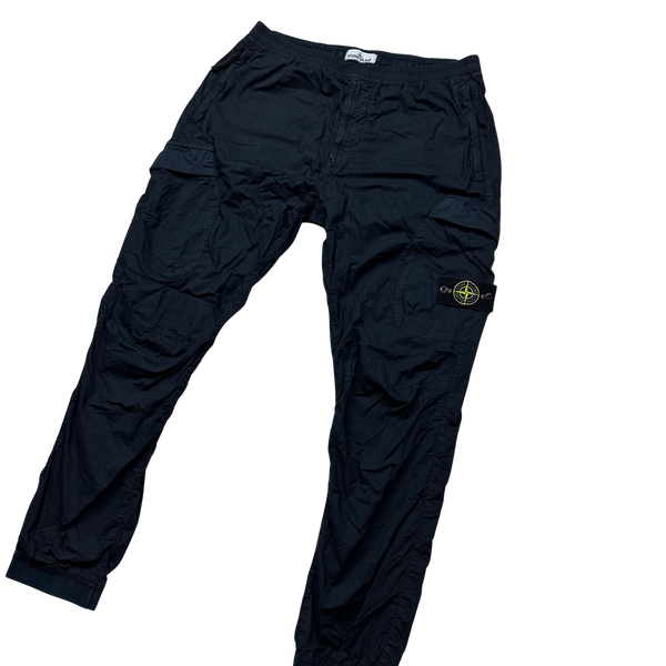 Stone Island 2019 Navy Lightweight RE T Cargo Trousers - 36"