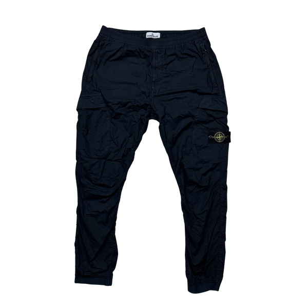 Stone Island 2019 Navy Lightweight RE T Cargo Trousers - 36"