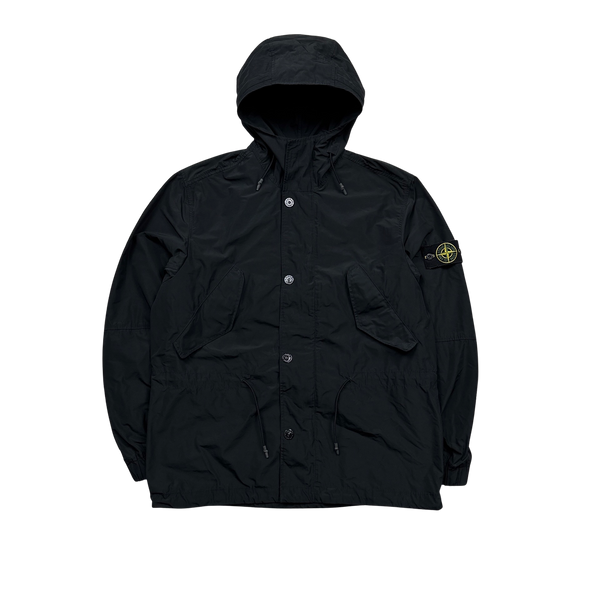 Stone Island 2018 Black Micro Reps Parka Jacket - Medium