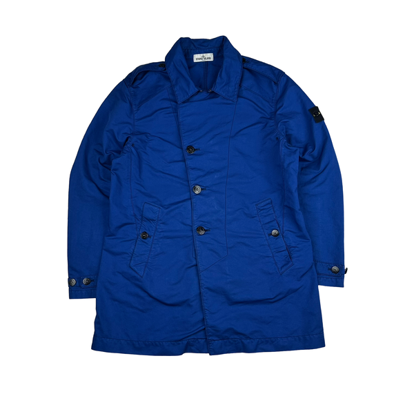 Stone Island Electric Blue 2019 David TC Trench Coat - XL