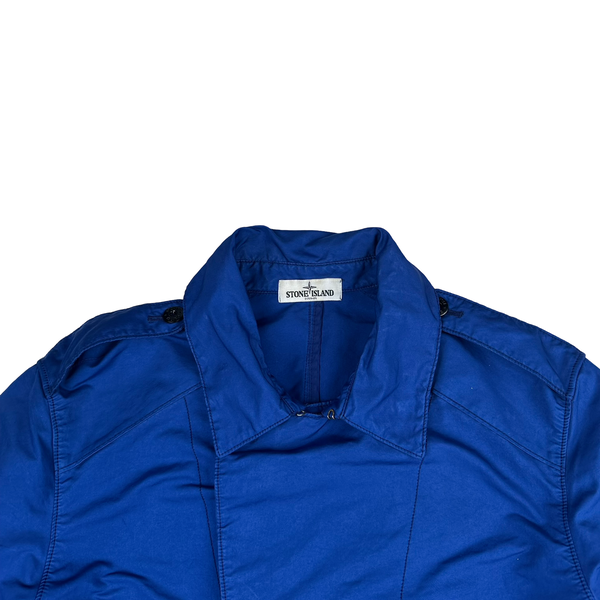 Stone Island Electric Blue 2019 David TC Trench Coat - XL