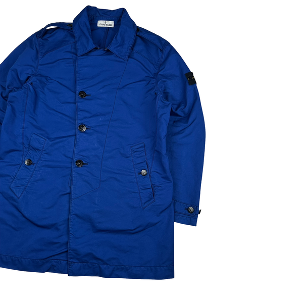 Stone Island Electric Blue 2019 David TC Trench Coat - XL