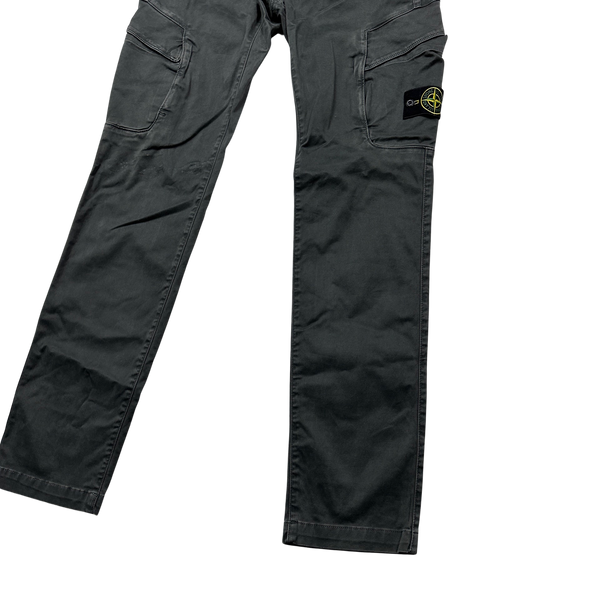 Stone Island Grey Skinny Fit Cargo Trousers - 32"