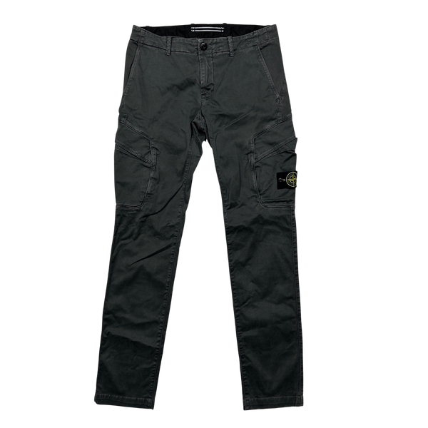 Stone Island Grey Skinny Fit Cargo Trousers - 32"