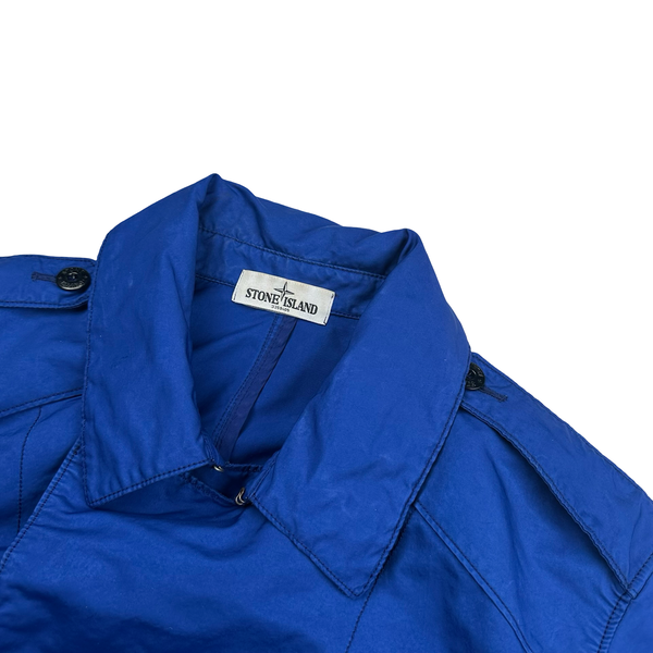 Stone Island Electric Blue 2019 David TC Trench Coat - XL