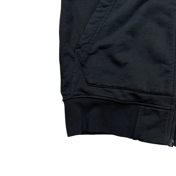 Stone Island 2021 Black Zipped Hoodie - Medium