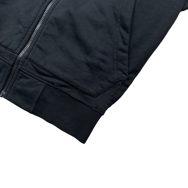 Stone Island 2021 Black Zipped Hoodie - Medium
