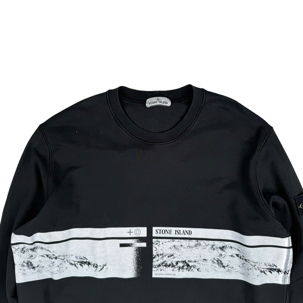 Stone Island 2020 Black Crewneck Graphic Sweatshirt - 3XL