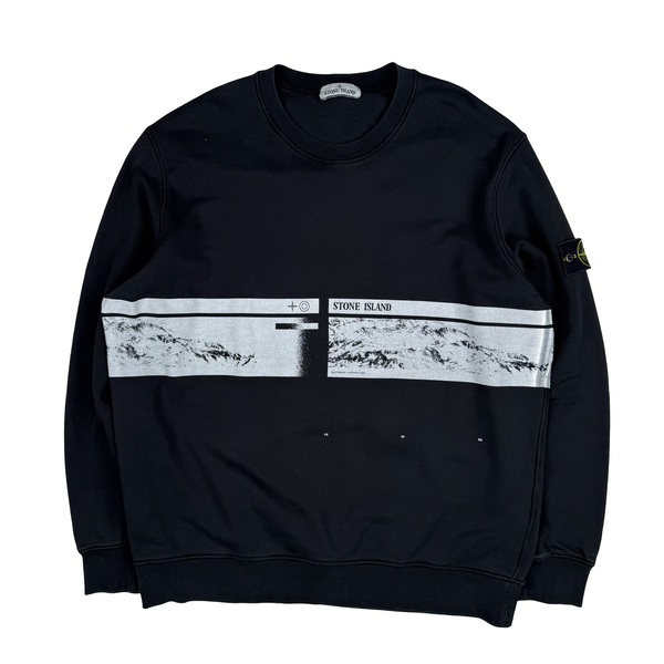 Stone Island 2020 Black Crewneck Graphic Sweatshirt - 3XL