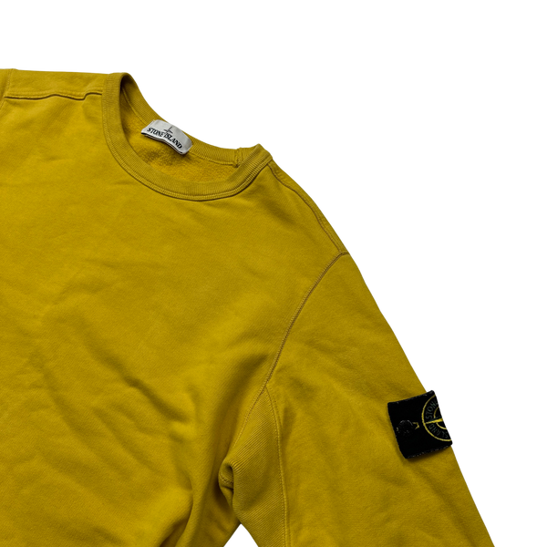 Stone Island 2018 Yellow Crewneck Sweatshirt - Medium